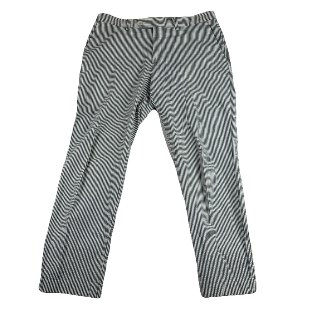 Lauren Ralph Lauren Mens Blue White Seersucker Chino Pants  fits 34*27 Coastal